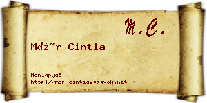 Mór Cintia névjegykártya
